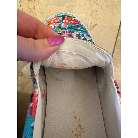 Lilly Pulitzer Alligator Isle Slip On Sneakers Womens Size 6 Vibrant Floral Prin - Picture 4 of 4
